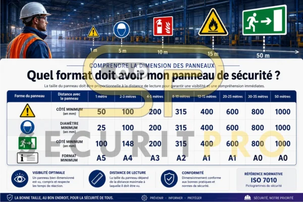 tableau affichage distance d'affichage , comment définir les dimensions d'un panneaux d'affichage securitpro